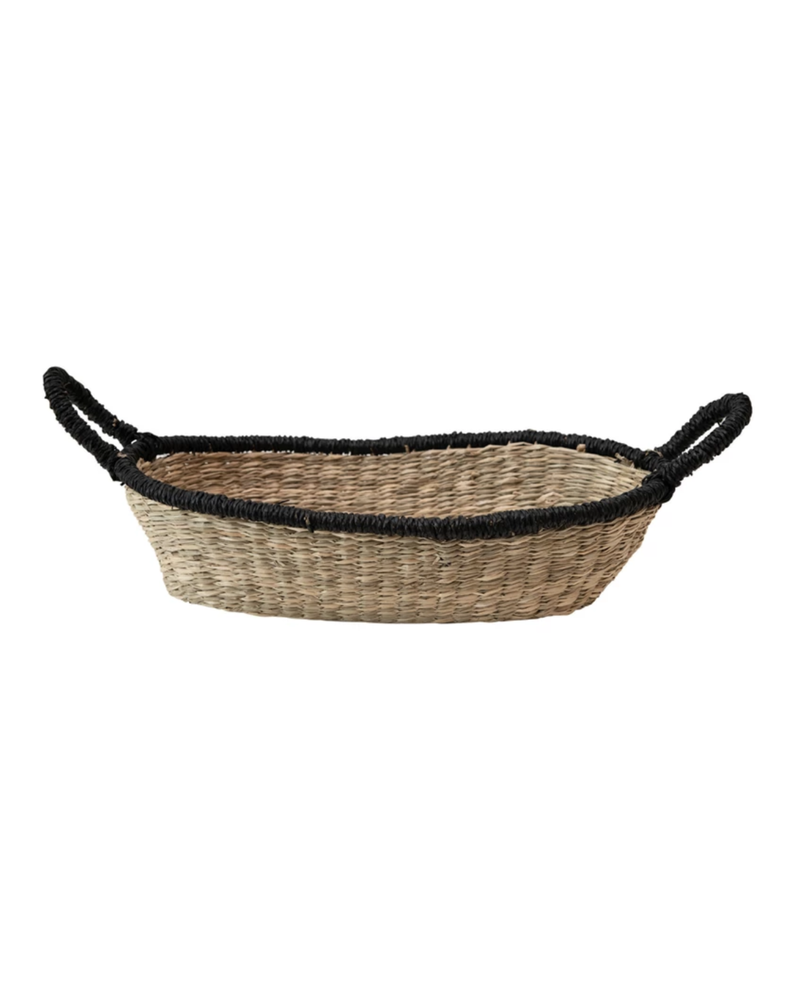 Bloomingville Seagrass Basket with Black Trim