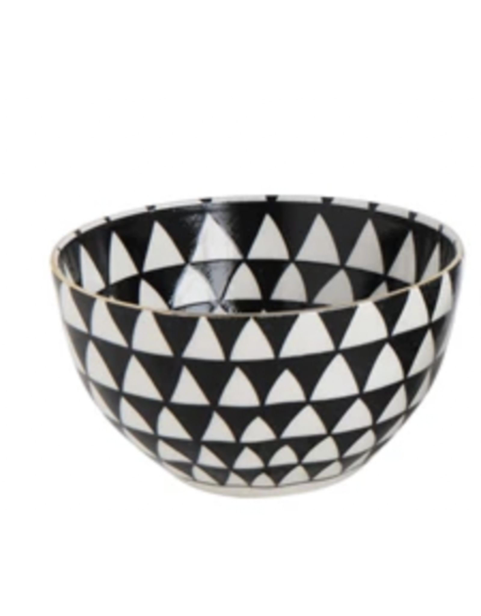 Creative Co-Op Stoneware Bowl, Black
