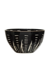 Creative Co-Op Stoneware Bowl, Black
