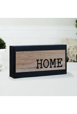 VIP Home & Garden Two Tone Wood Block "Home" Sign