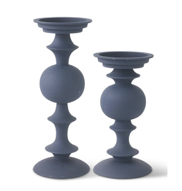 K & K Navy Blue Matte Candle Holder, Large