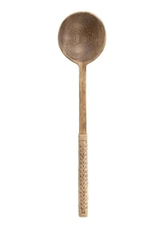 Creative Co-Op Mango Wood Spoon with Bambook Wrapped Handle