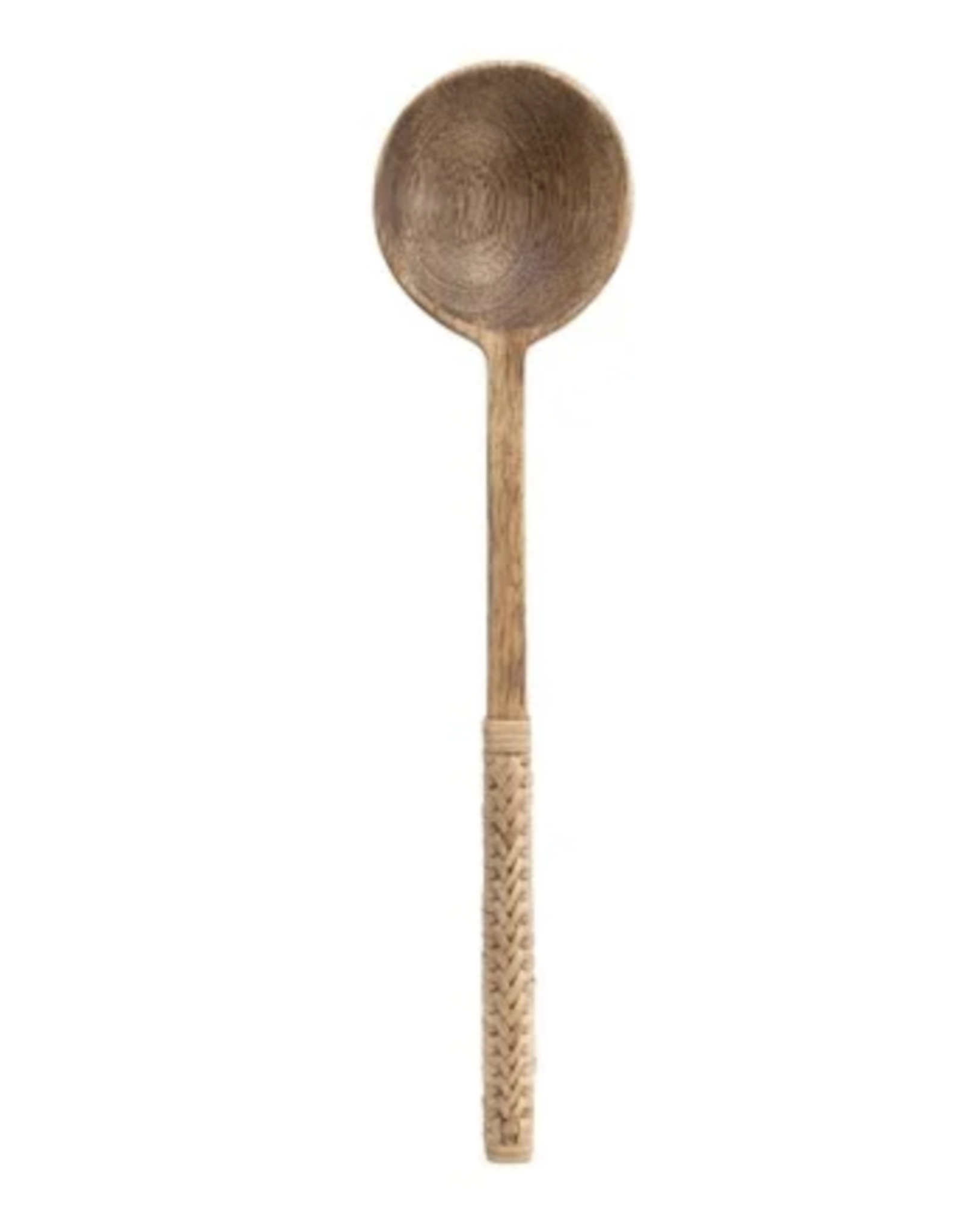Creative Co-Op Mango Wood Spoon with Bambook Wrapped Handle