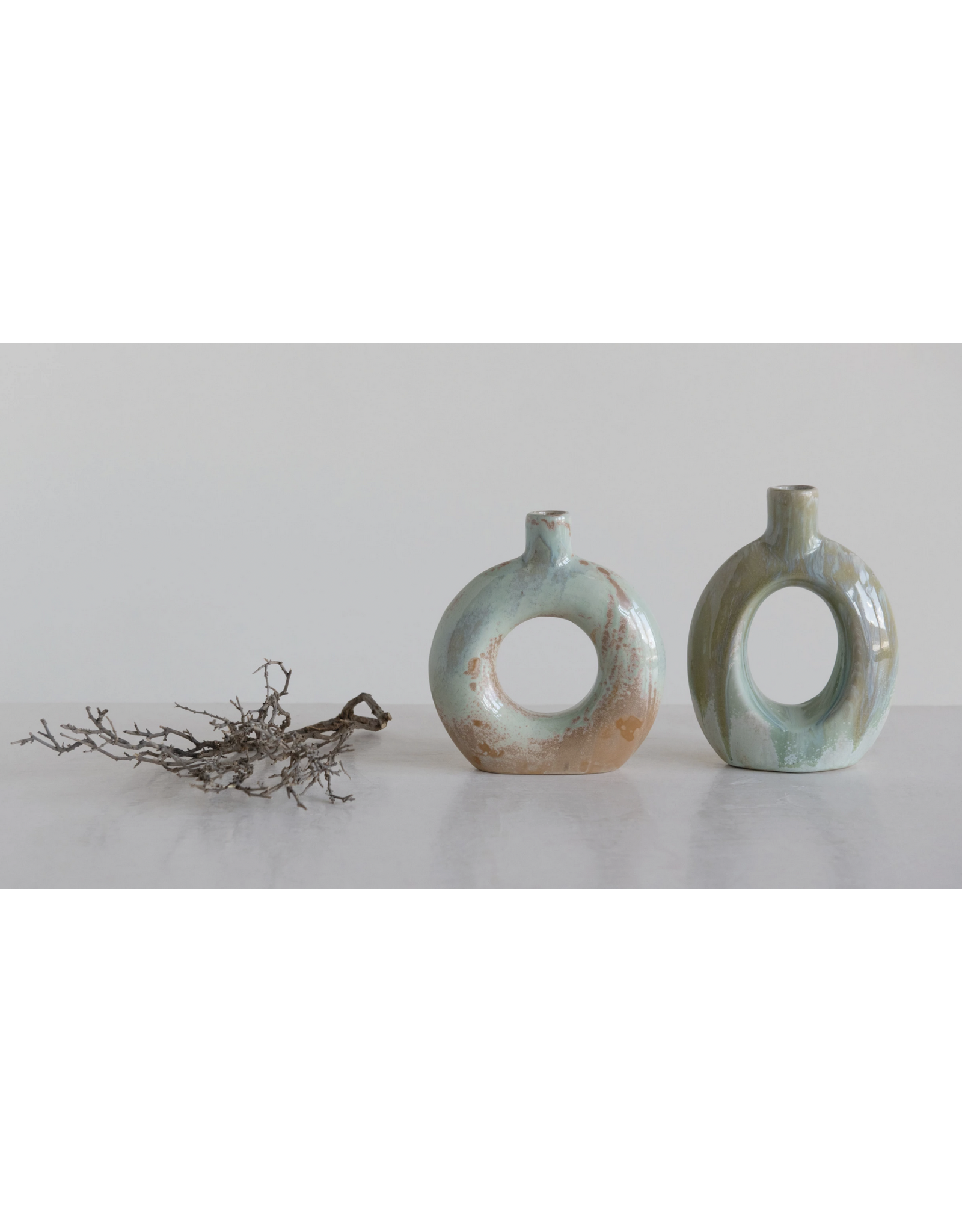 Creative Co-Op Stoneware Vase Cutout