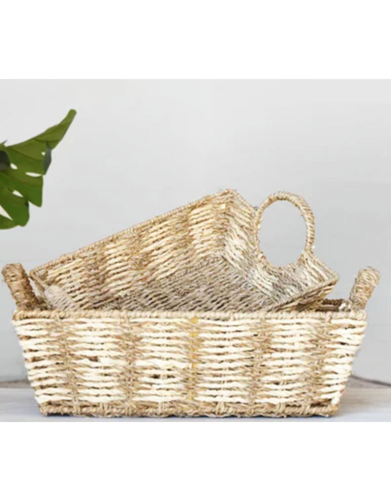 PD Home & Garden PD Rectangle Seagrass Basket Large