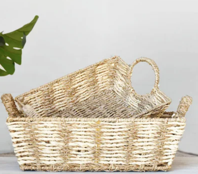 PD Rectangle Seagrass Basket Large The Good Tree