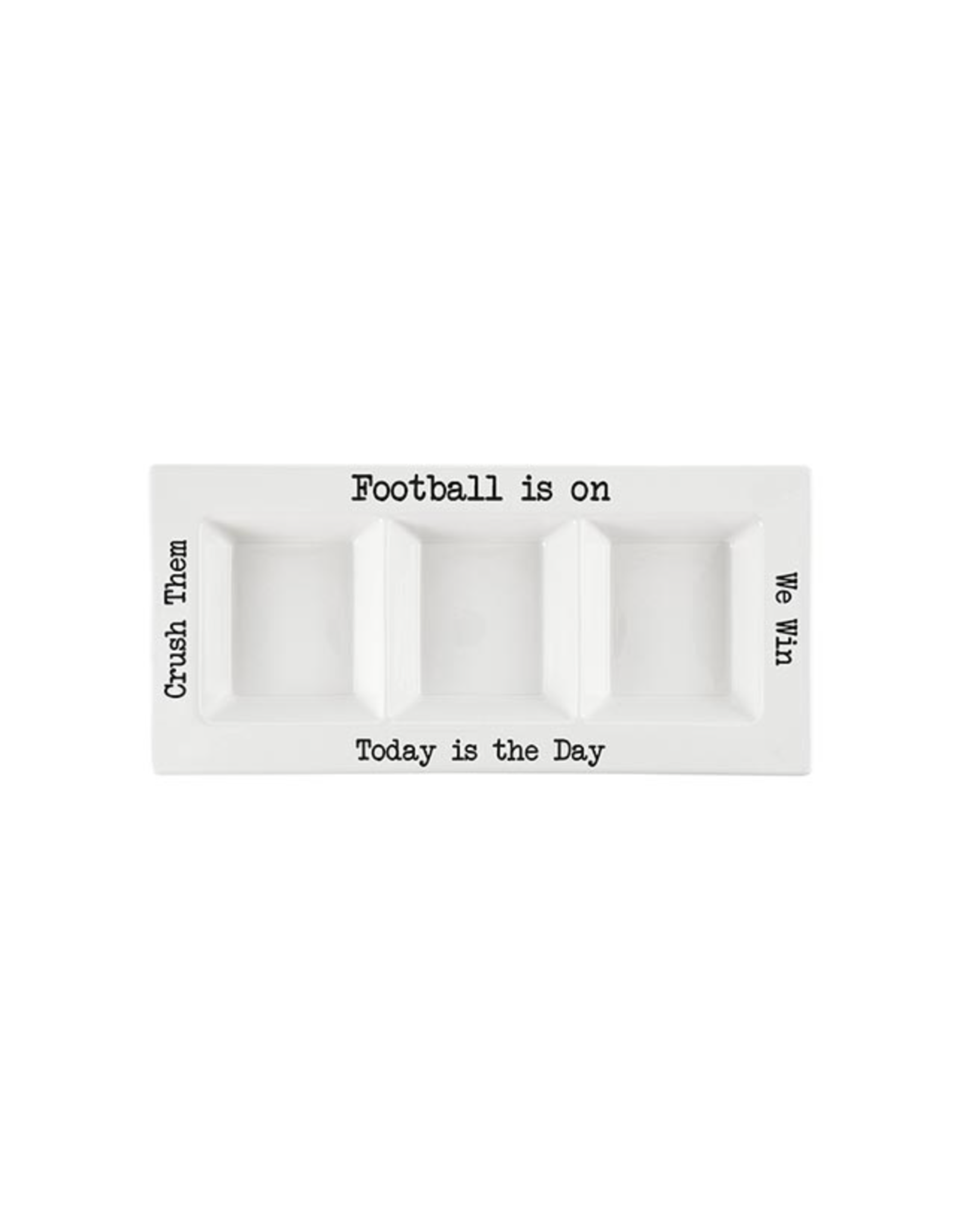 Creative Brands Football Condiment Platter