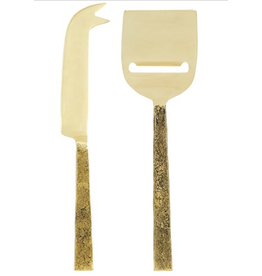 Creative Brands Gold and Black Cheese Knives