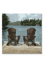 Sullivans Adirondack Lake Chairs Wall Art 5 x 5