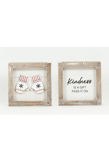 Adams & Co. Kindness/Mitten Reversible Sign, 5 x 5