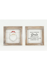 Adams & Co. Santa/Make Someone Smile Reversible Sign 5 x 5