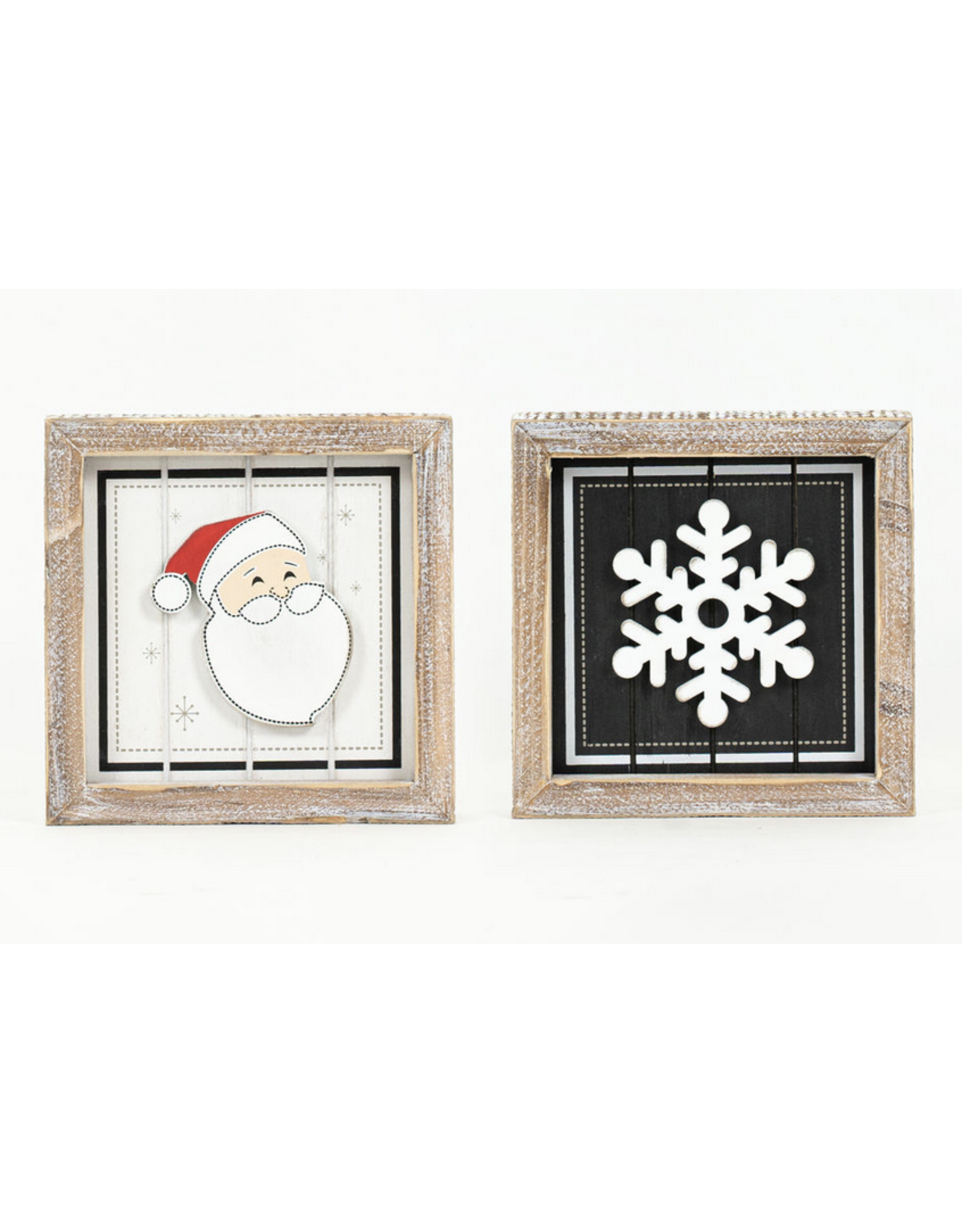 Adams & Co. Santa/Snowflake Reversible Sign 5 x 5