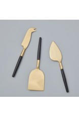 Be Home Black & Gold Cheese Tools, set of 3