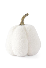 K & K Fuzzy White Knit Gourd, 5.5"