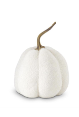 K & K Fuzzy White Knit Gourd, 9.25"