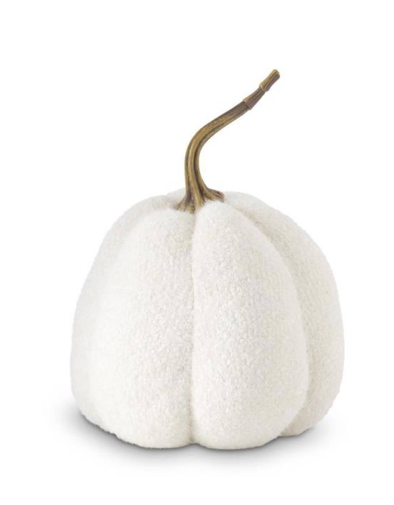 K & K Fuzzy White Knit Gourd, 9.25"