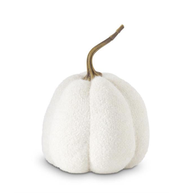 K & K Fuzzy White Knit Gourd, 9.25"