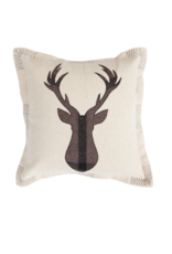 Creative Co-Op 18" Cotton Deer Pillow