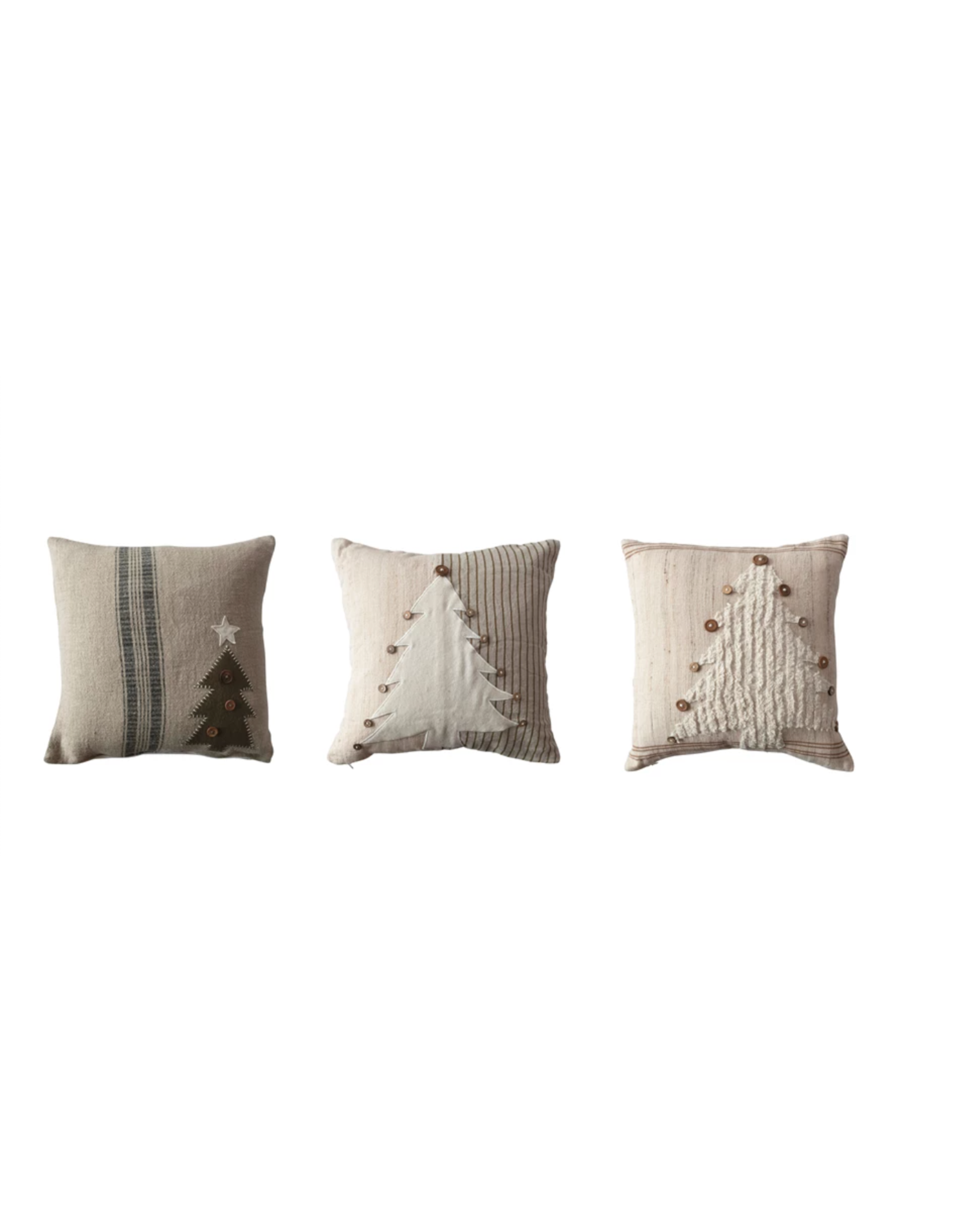 Creative Co-Op 18" Cotton & Linen Printed Pillow