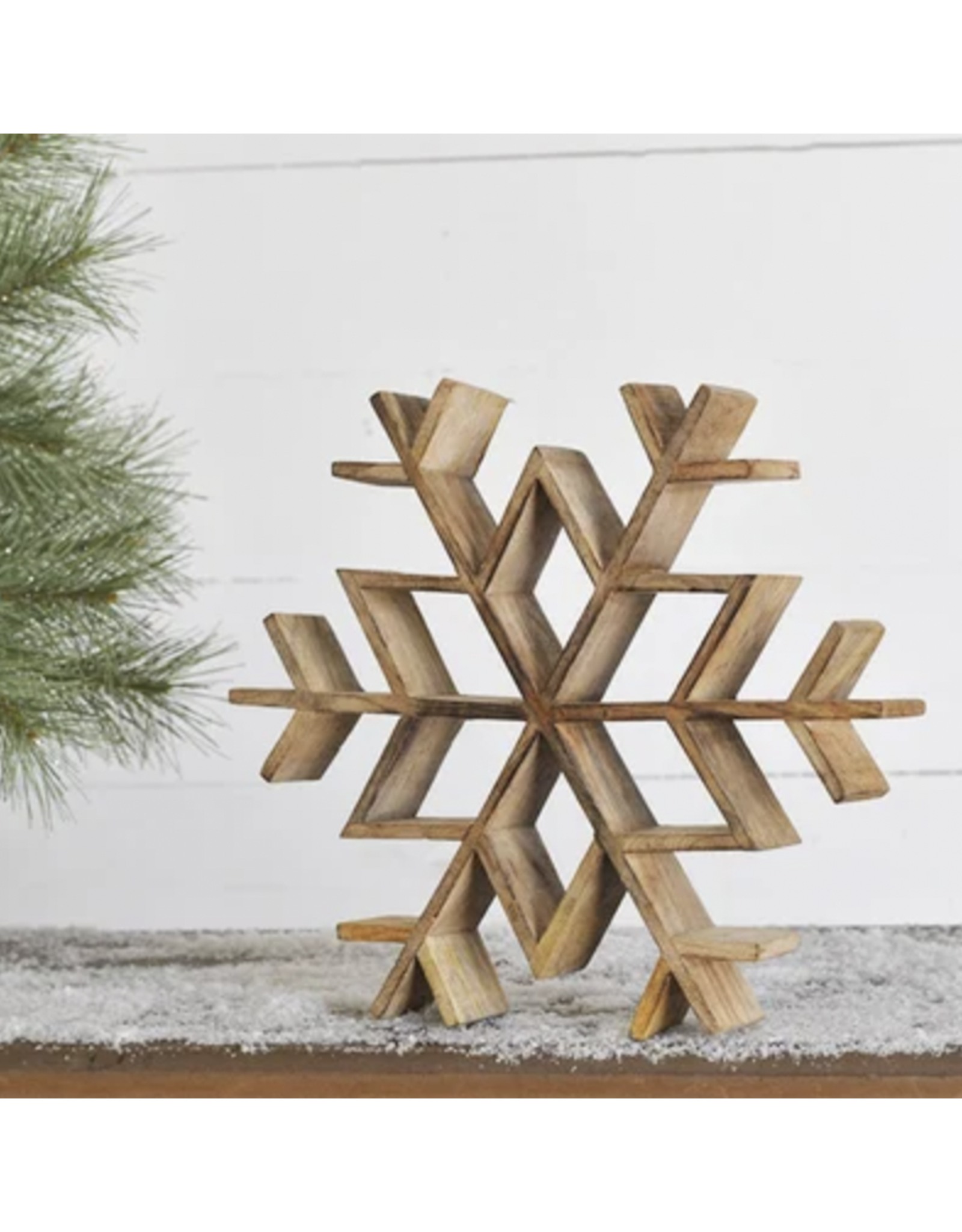 PD Home & Garden 12" Wood Snowflake