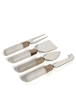 Zodax Marble & Wood Cheese Tools, set of 4