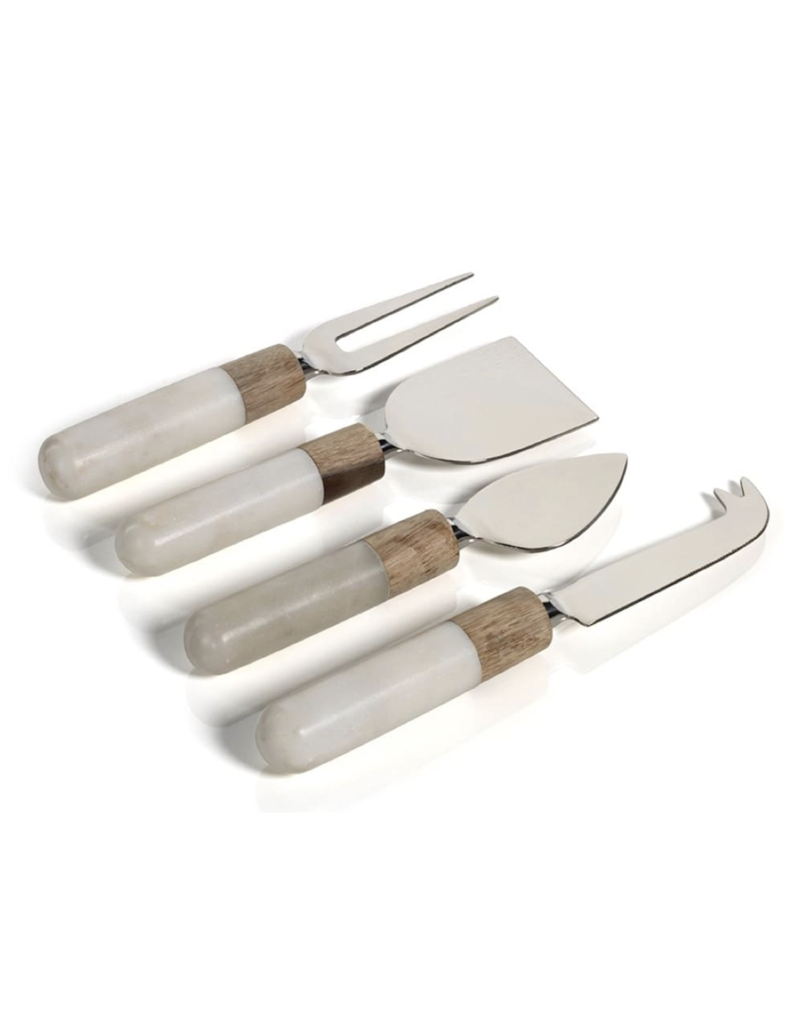 Zodax Marble & Wood Cheese Tools, set of 4