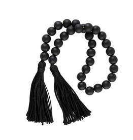 Creative Brands Black Bead & Tassel Garland