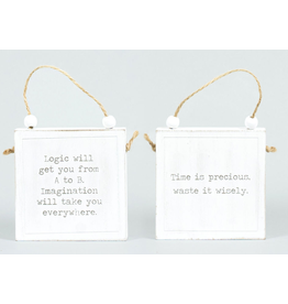 Adams & Co. Waste Time/Logic Reversible Sign