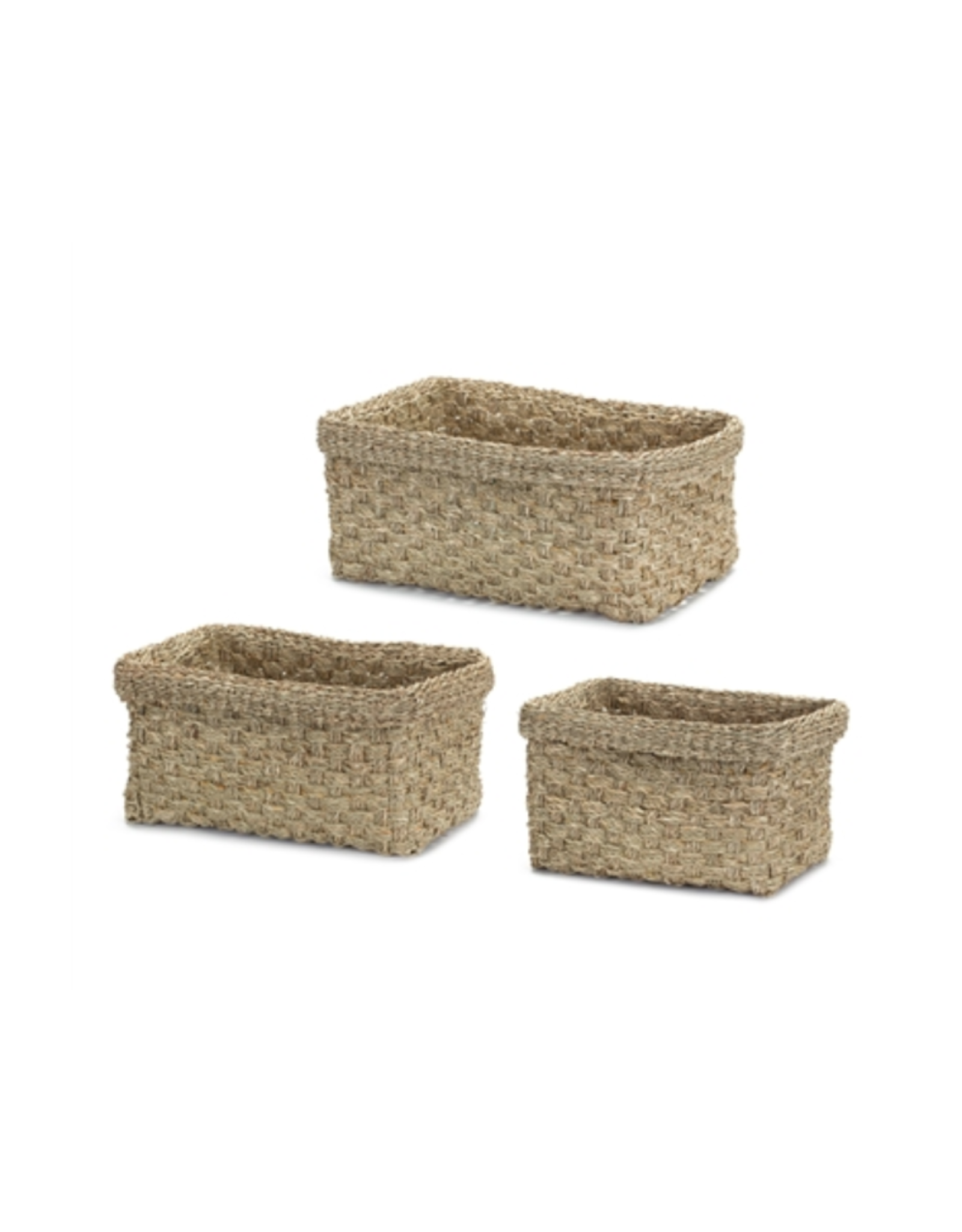 Melrose Braided Edge Seagrass Basket Small 14.25"