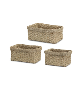 Melrose Braided Edge Seagrass Basket Small 14.25"