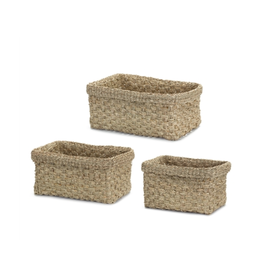 Melrose Braided Edge Seagrass Basket Medium 16.5"