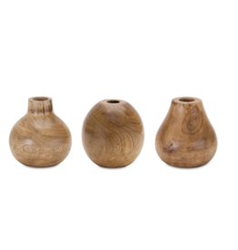 Melrose Wood Vases 5"