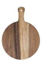 Creative Co-Op Suar Wood Round Cutting Board, 16"