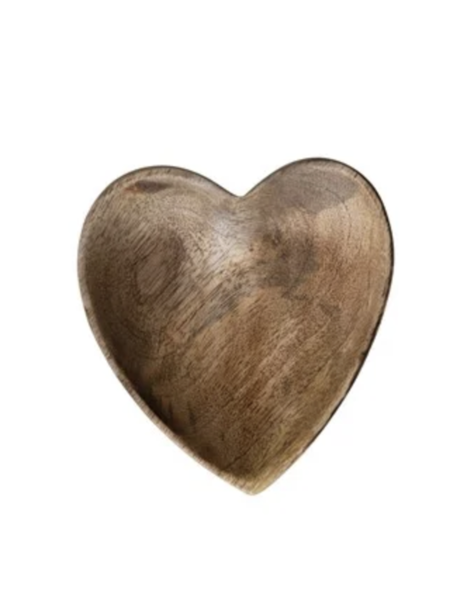 Creative Co-Op Mango Wood Heart Shaped Dish