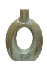 Creative Co-Op Stoneware Vase Cutout