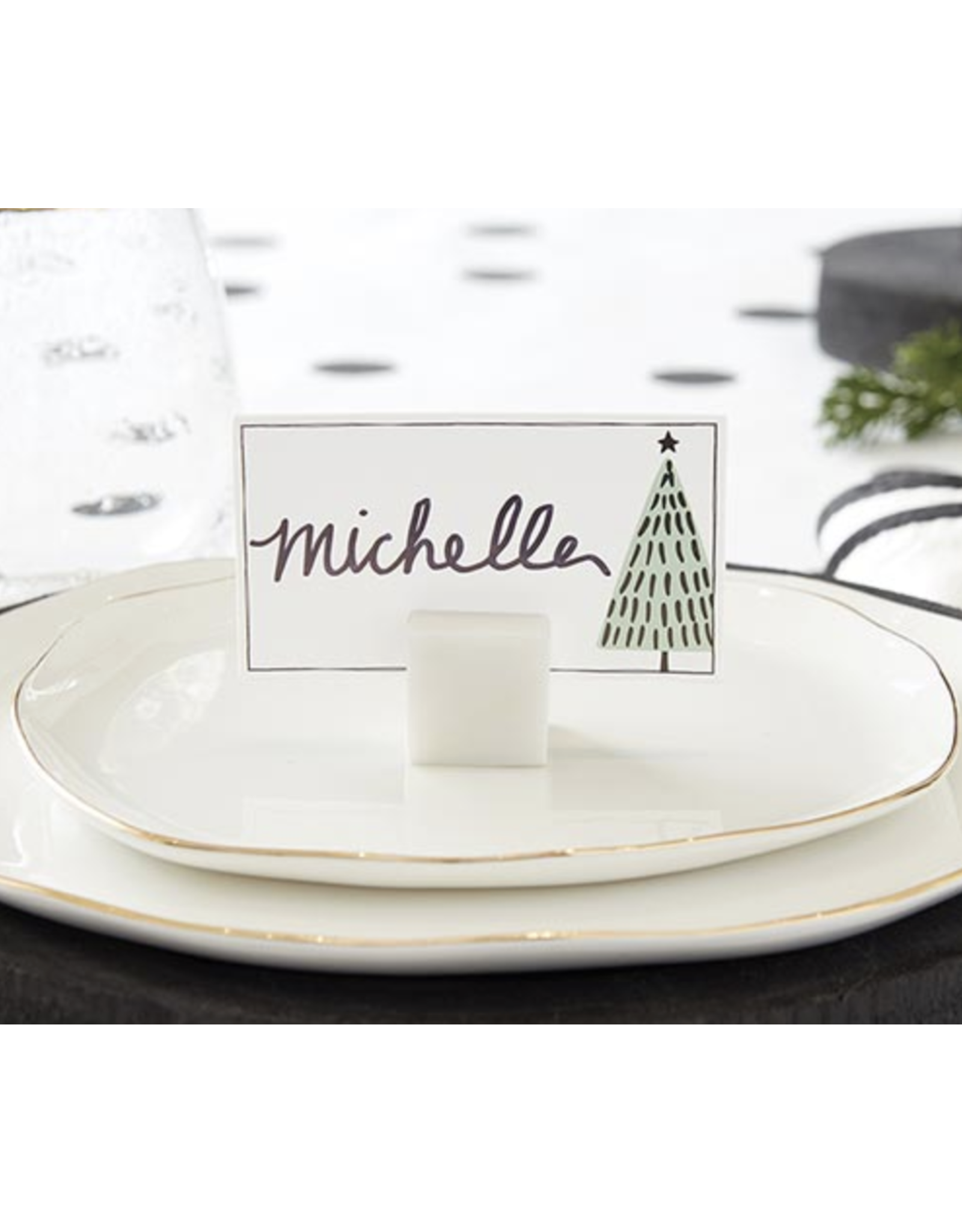 Creative Brands Marble Placecard Holder, set of 4