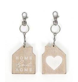 Adams & Co. Home/Heart Reversible Keychain (engraving included)