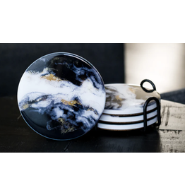 Lynn & Liana Resin Ceramic Round Coaster