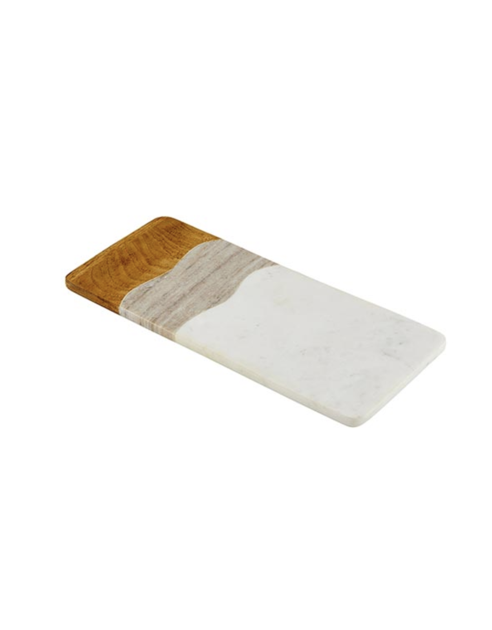 Creative Brands White/Gray Marble with Wood Serving Board