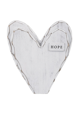 Glory Haus Hope White Wooden Heart