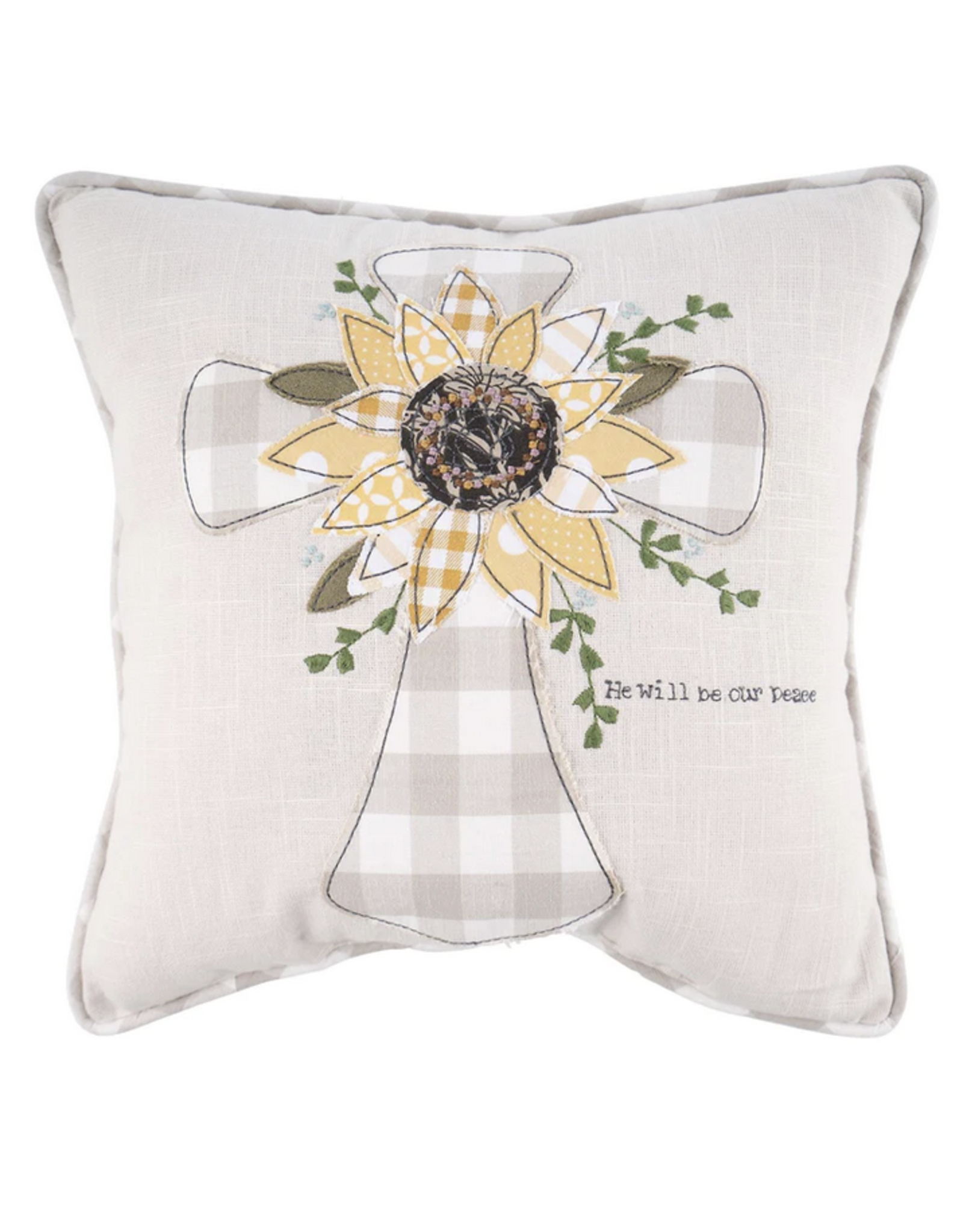 Glory Haus Applique Cross Reversible Pillow
