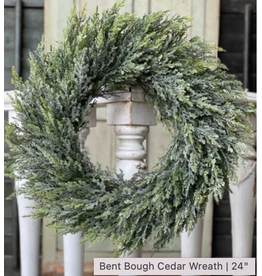 Lancaster & Vintage 24" Bent Bough Cedar Wreath