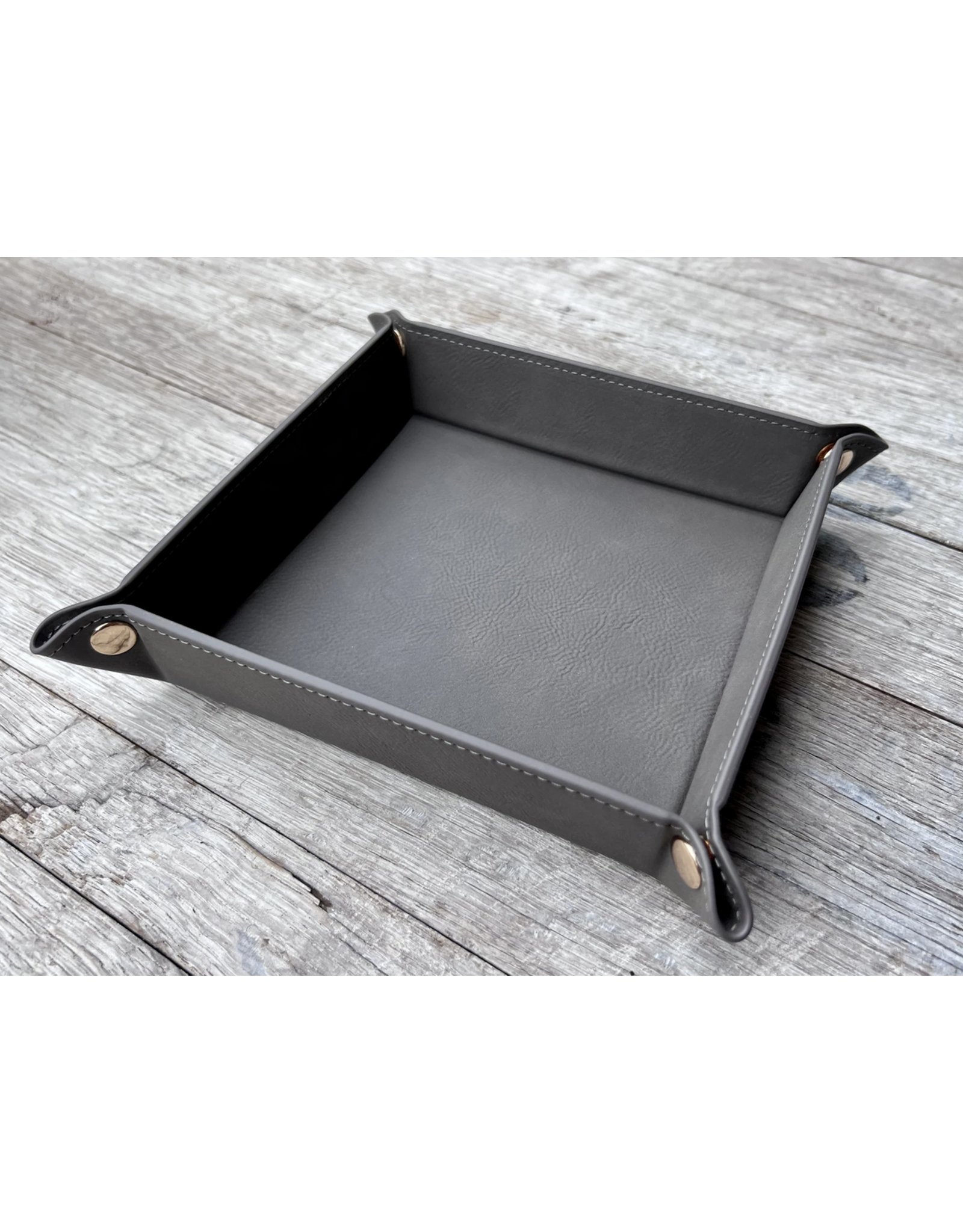 KW Custom Creations 2 Leather Valet Tray (includes engraving)