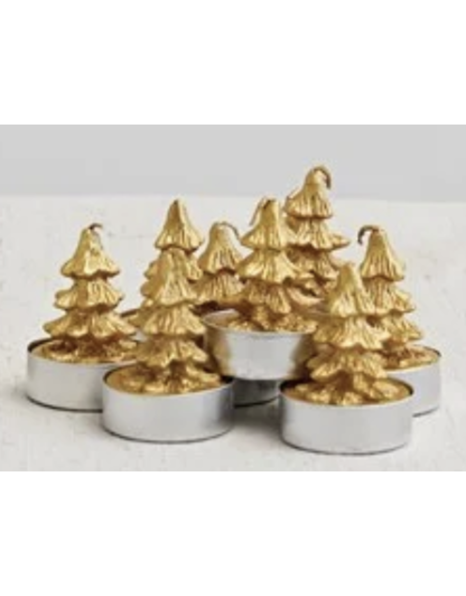 Creative Co-Op Unscented Christmas Tree Tea Lights, set of 9