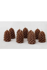 Creative Co-Op Unscented Brown Pinecone Shaped Tealights, set of 9