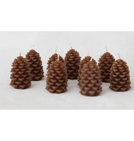 Creative Co-Op Unscented Brown Pinecone Shaped Tealights, set of 9