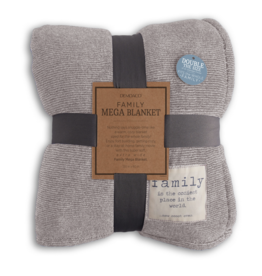 Demdaco Mega Foot Pocket Blanket, Family is the Coziest