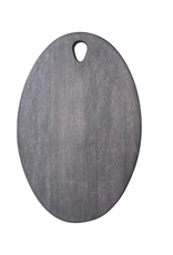 Creative Co-Op Oval Mango Wood Cutting Board Black