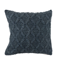 Creative Co-Op Woven Cotton Cable Knit Pillow w/ Pattern 18"