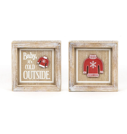 Adams & Co. Baby It's Cold Outside/Sweater Reversible Sign